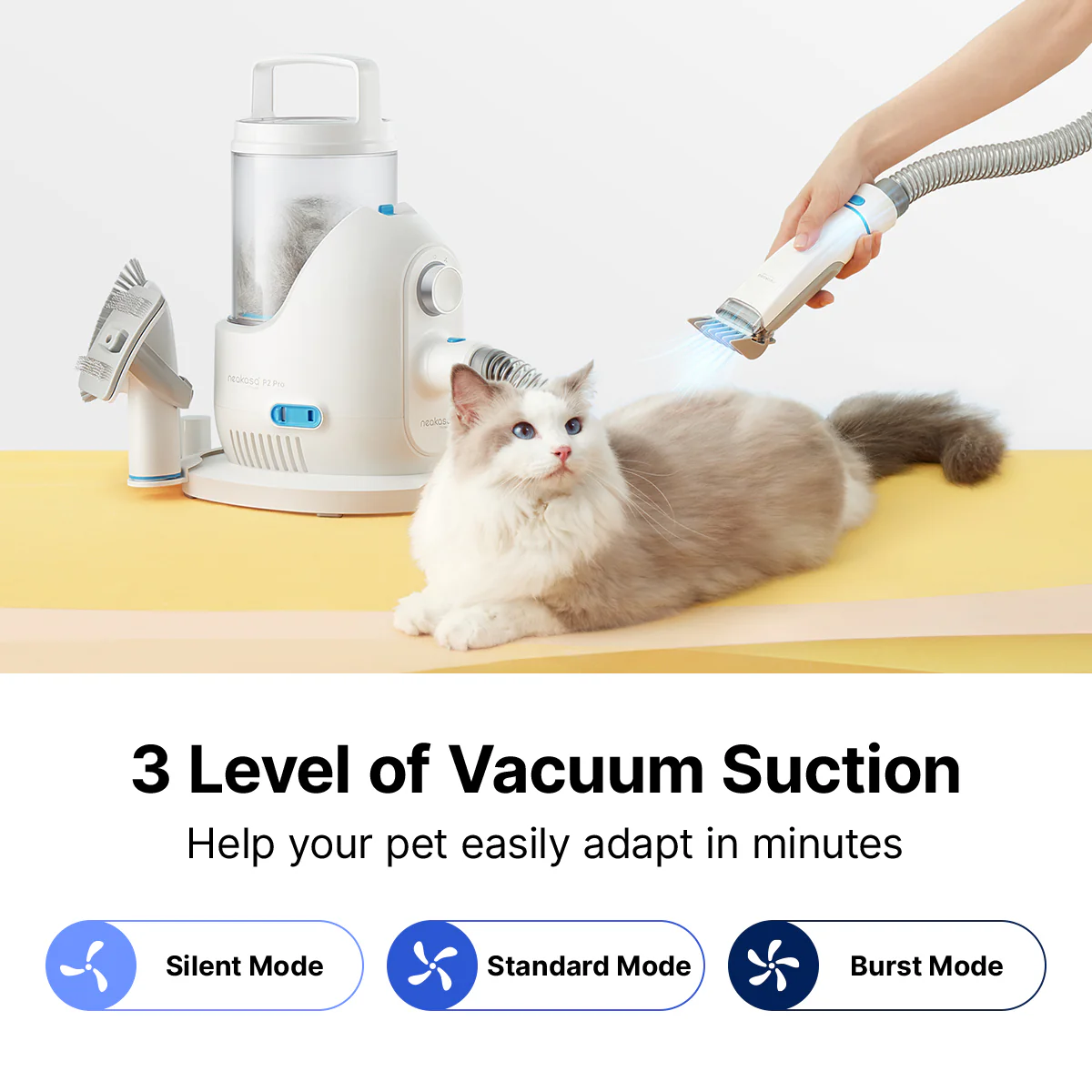 Neakasa P2 Pro 5-in-1 Pet Grooming Vacuum Kit - Image 3