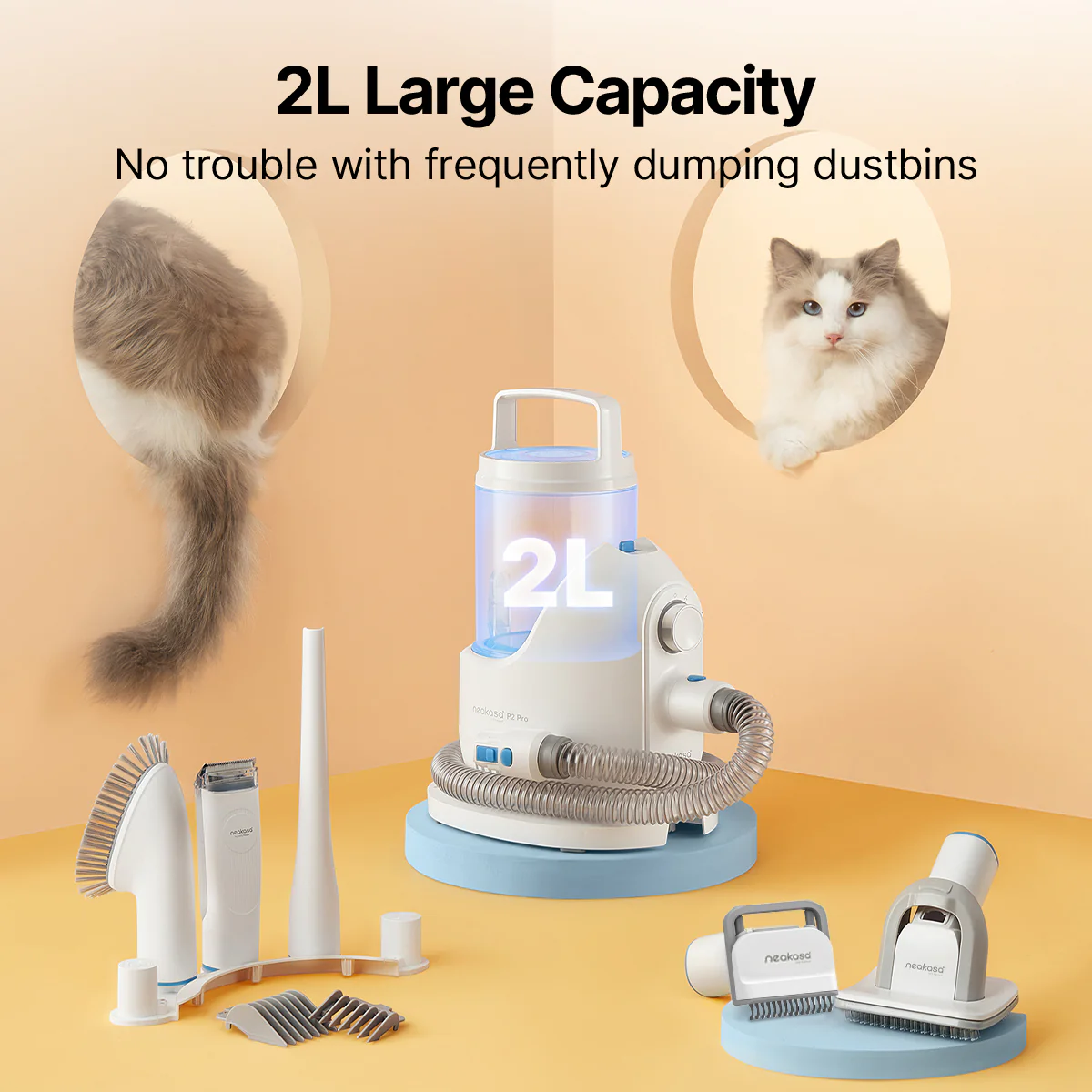 Neakasa P2 Pro 5-in-1 Pet Grooming Vacuum Kit - Image 5