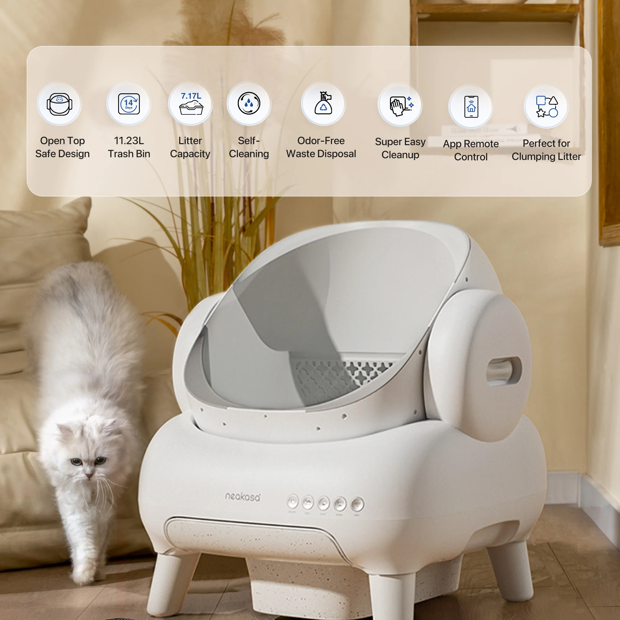 (Sale) Neakasa M1 Lite Open-Top Automatic Cat Litter Box - Image 2