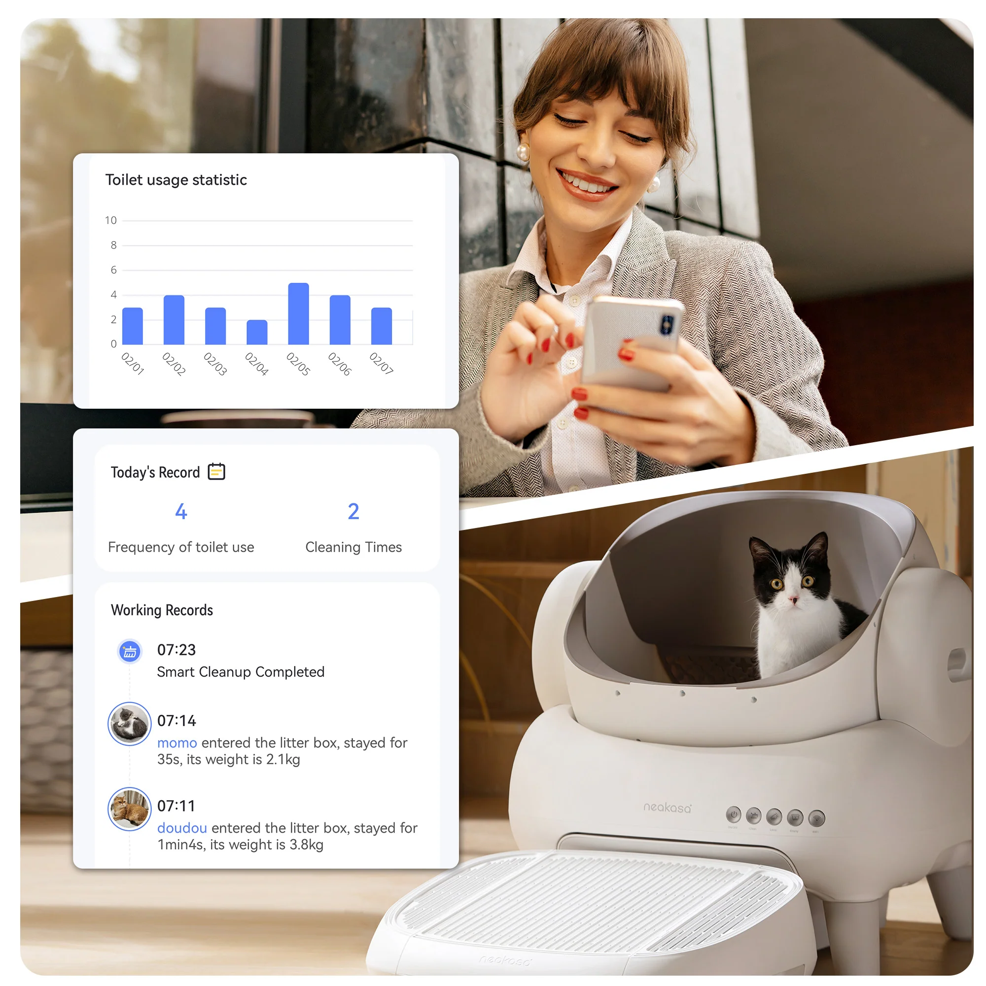 (Sale) Neakasa M1 Lite Open-Top Automatic Cat Litter Box - Image 6
