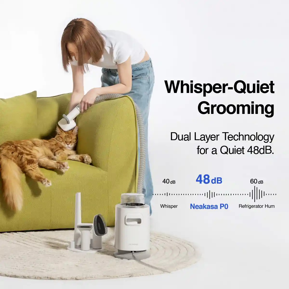 Neakasa P0 Lite 4-in-1 Pet Grooming Vacuum Kit - Image 4