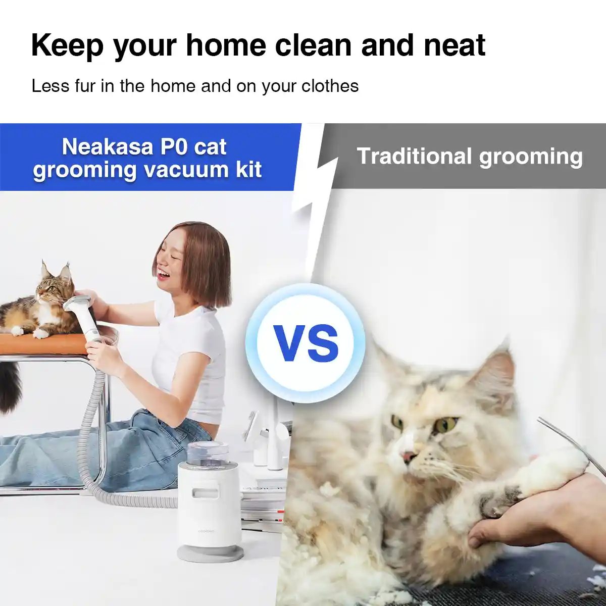Neakasa P0 Lite 4-in-1 Pet Grooming Vacuum Kit - Image 8