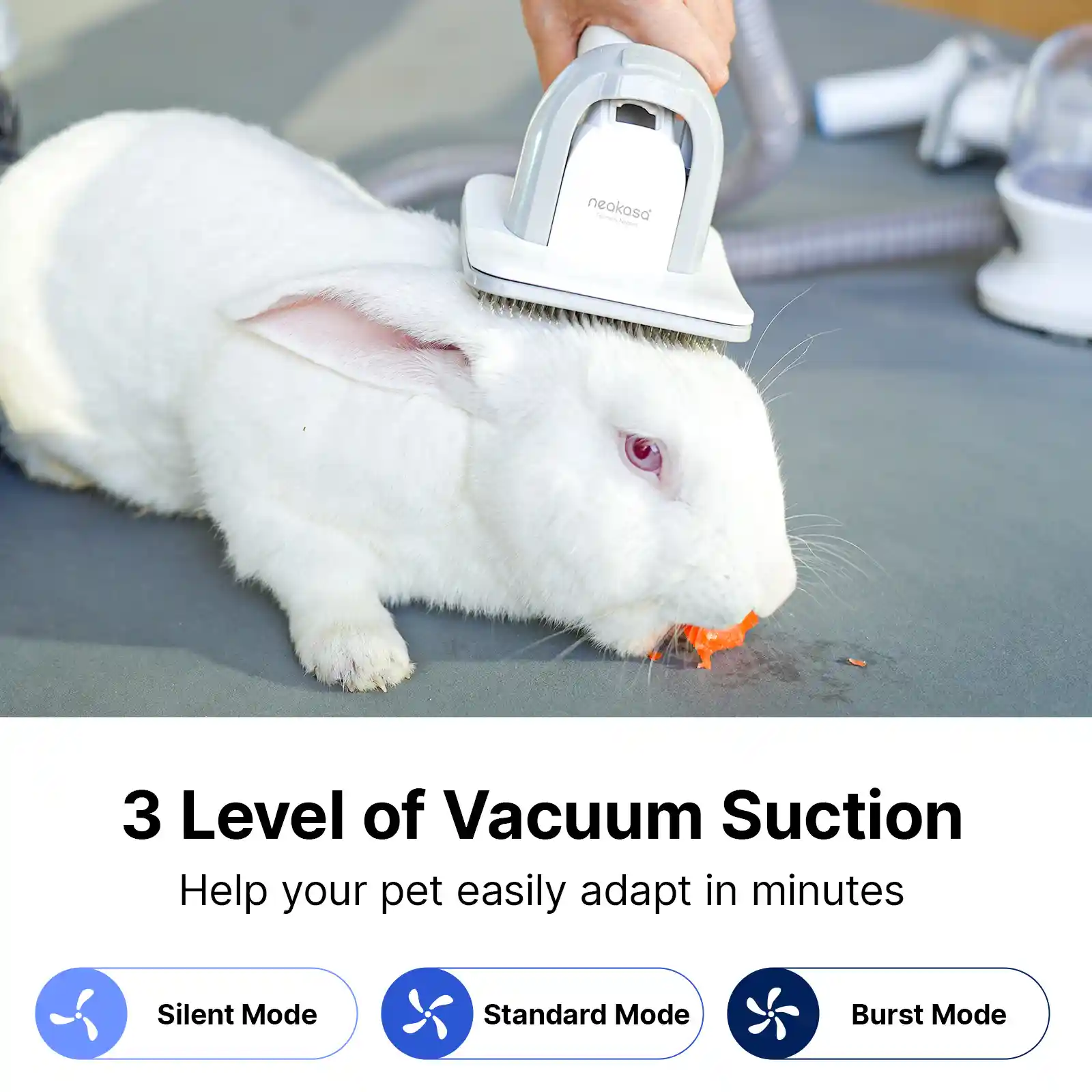Neakasa P1 Pet Grooming Vacuum Kit for Rabbits - Image 3